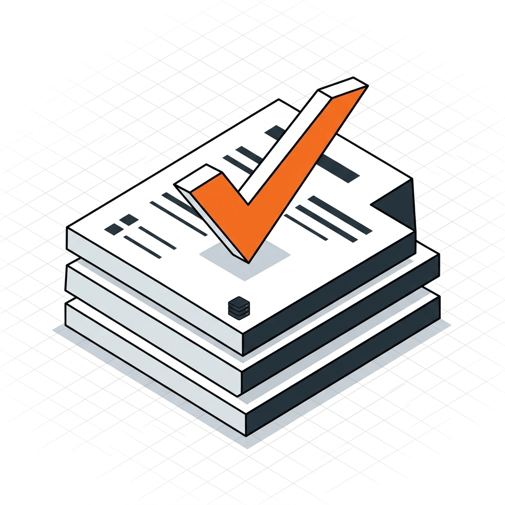 Checklist icon representing transparent, accountable IT and compliance reporting